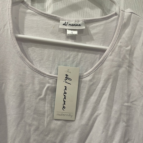 NWT women’s maternity, long sleeve and gathered sides shirt size lg. - Picture 2 of 3